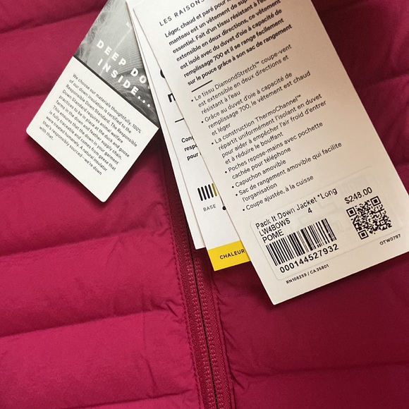 NWT Lululemon Pack it down Long Jacket - Picture 11 of 13